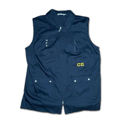 Custard Reclaimed Navy Fishing Vest | Size Large Custard Shop Official
