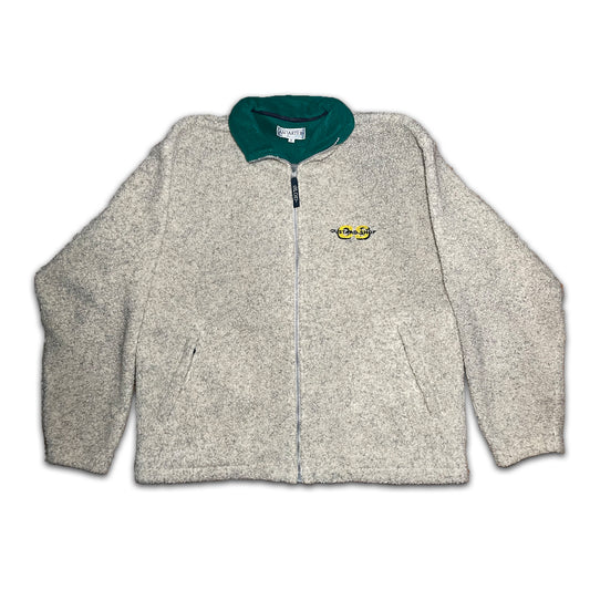 Custard Reclaimed Sherpa Fleece Full-Zip Jacket | Size Medium