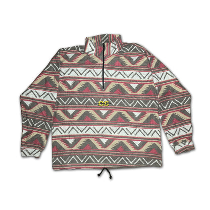 Custard Reclaimed Winter Patterned 1/4 Zip Fleece | Size Small