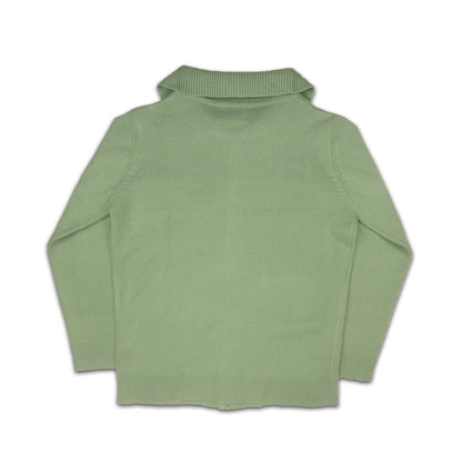 Custard Reclaimed Green Full-Zip Cardigan | Size Small
