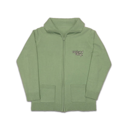 Custard Reclaimed Green Full-Zip Cardigan | Size Small