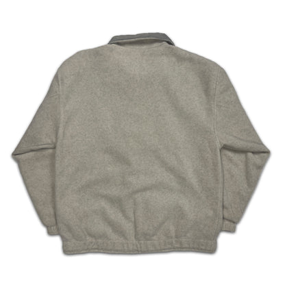 Custard Reclaimed Grey Full-Zip Quilted Fleece | Size Large