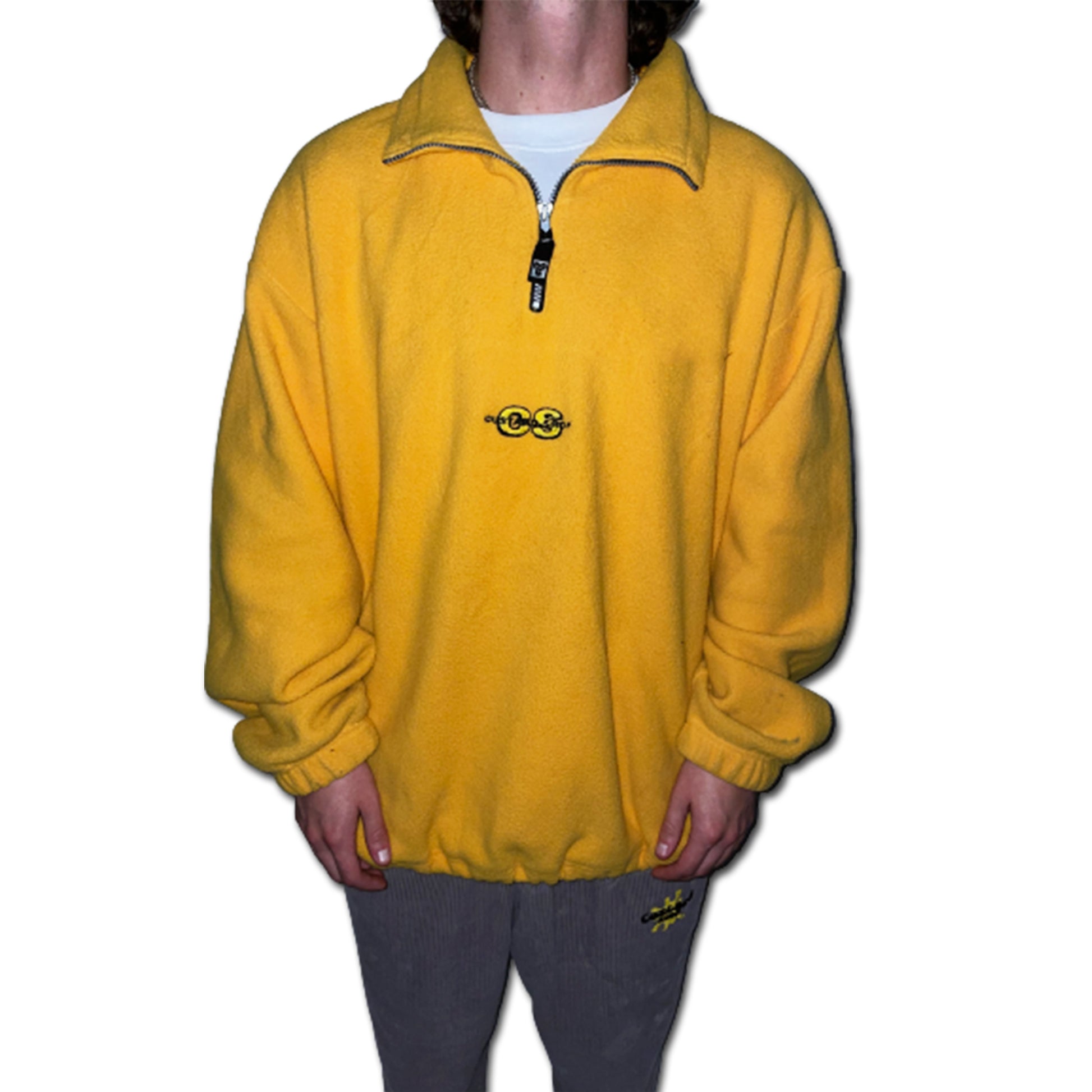 Custard Reclaimed Yellow 1/4 Zip Fleece | Size XL Custard Shop Official