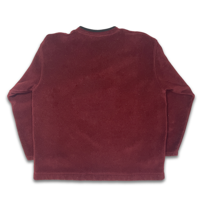 Custard Reclaimed Red Sherpa Fleece Sweatshirt | Size Large