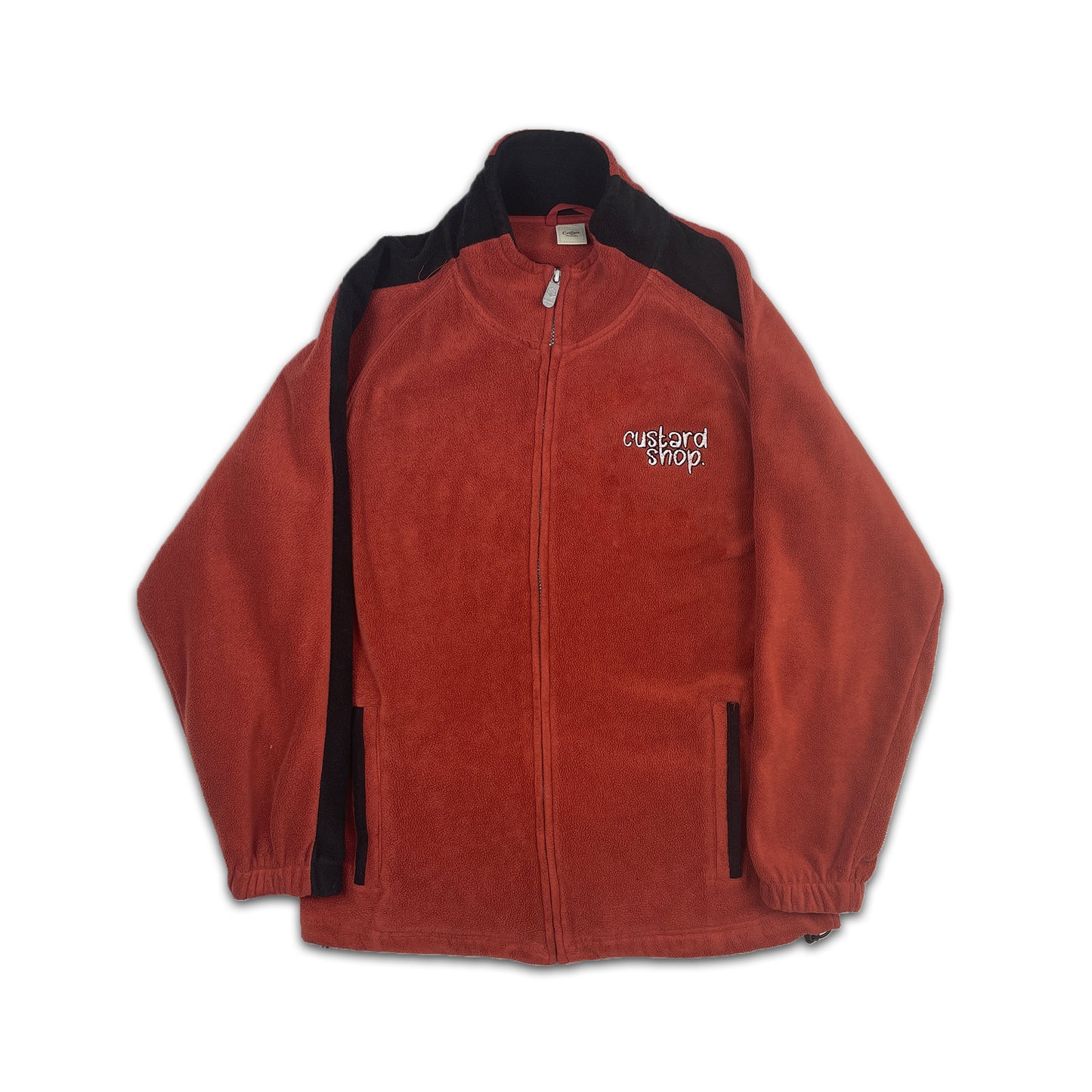 Custard Reclaimed Red Full-Zip Fleece | Size Medium