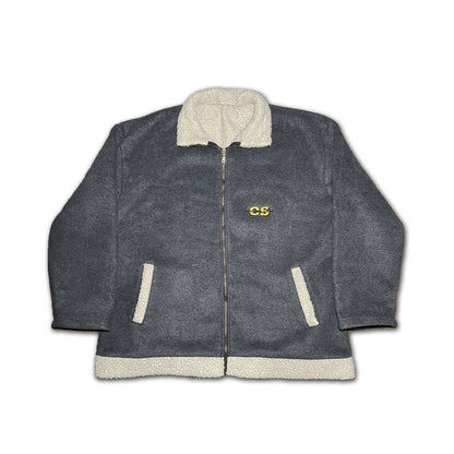 Custard Reclaimed Full-Zip Sherpa Jacket | Size XL