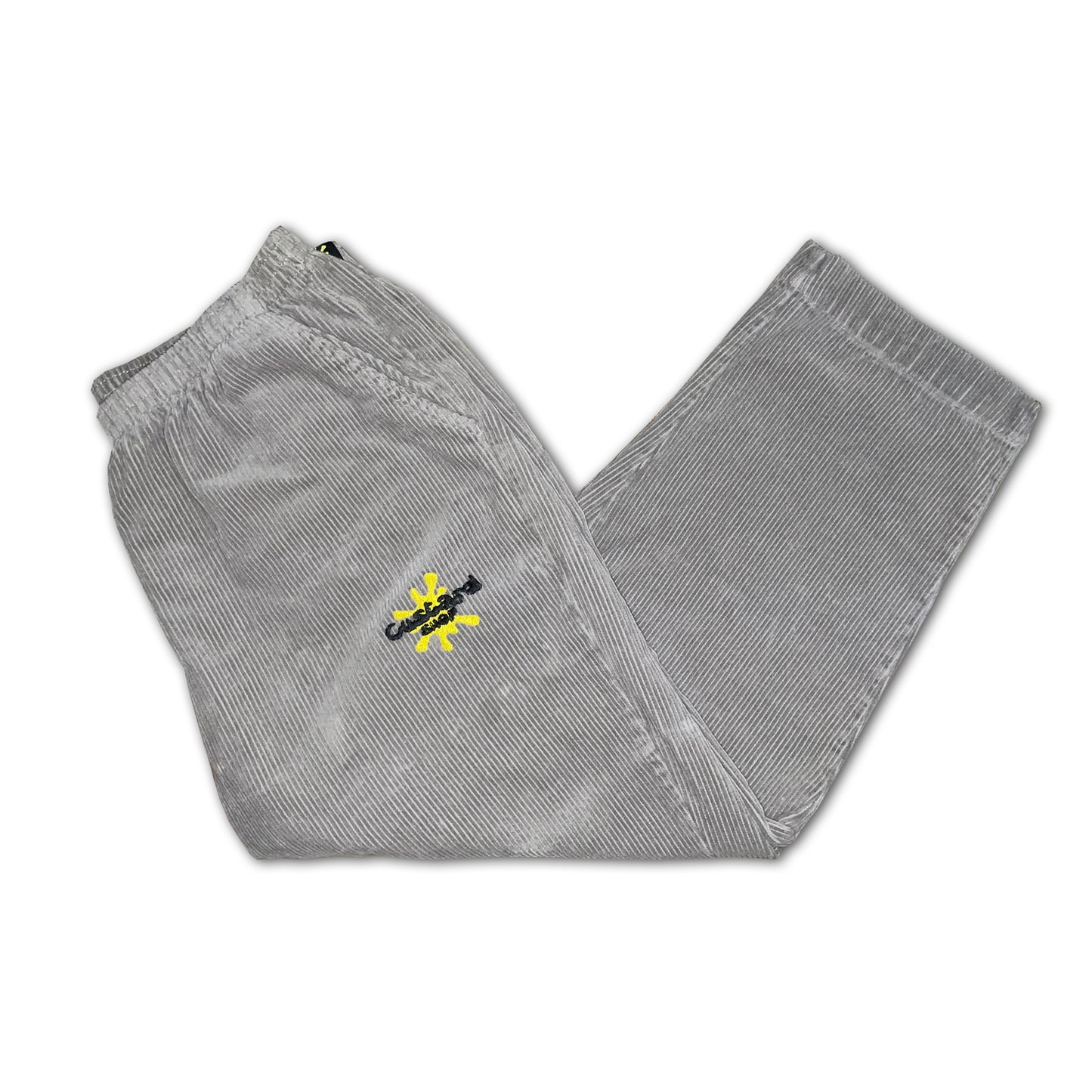 Custard Reclaimed Grey Corduroy Trousers | Size 33"