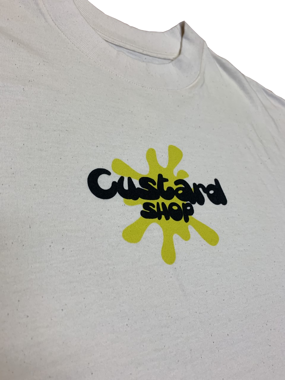Custard Shop Official Splodge T-Shirt | Beige Custard Shop Official