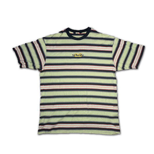 Custard Reclaimed Striped T-Shirt | Size Large