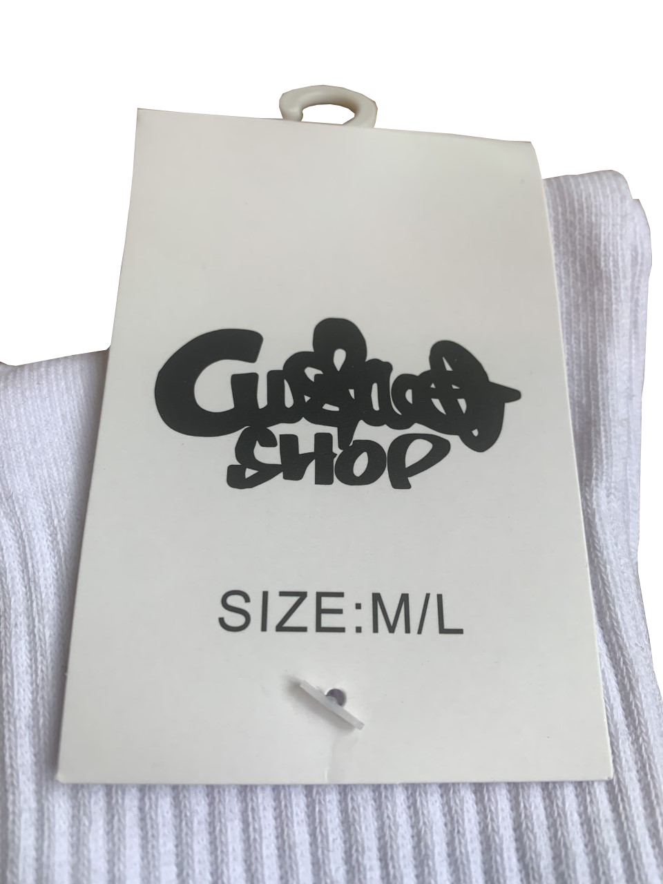 Custard Shop Logo Socks | White Custard Shop Official
