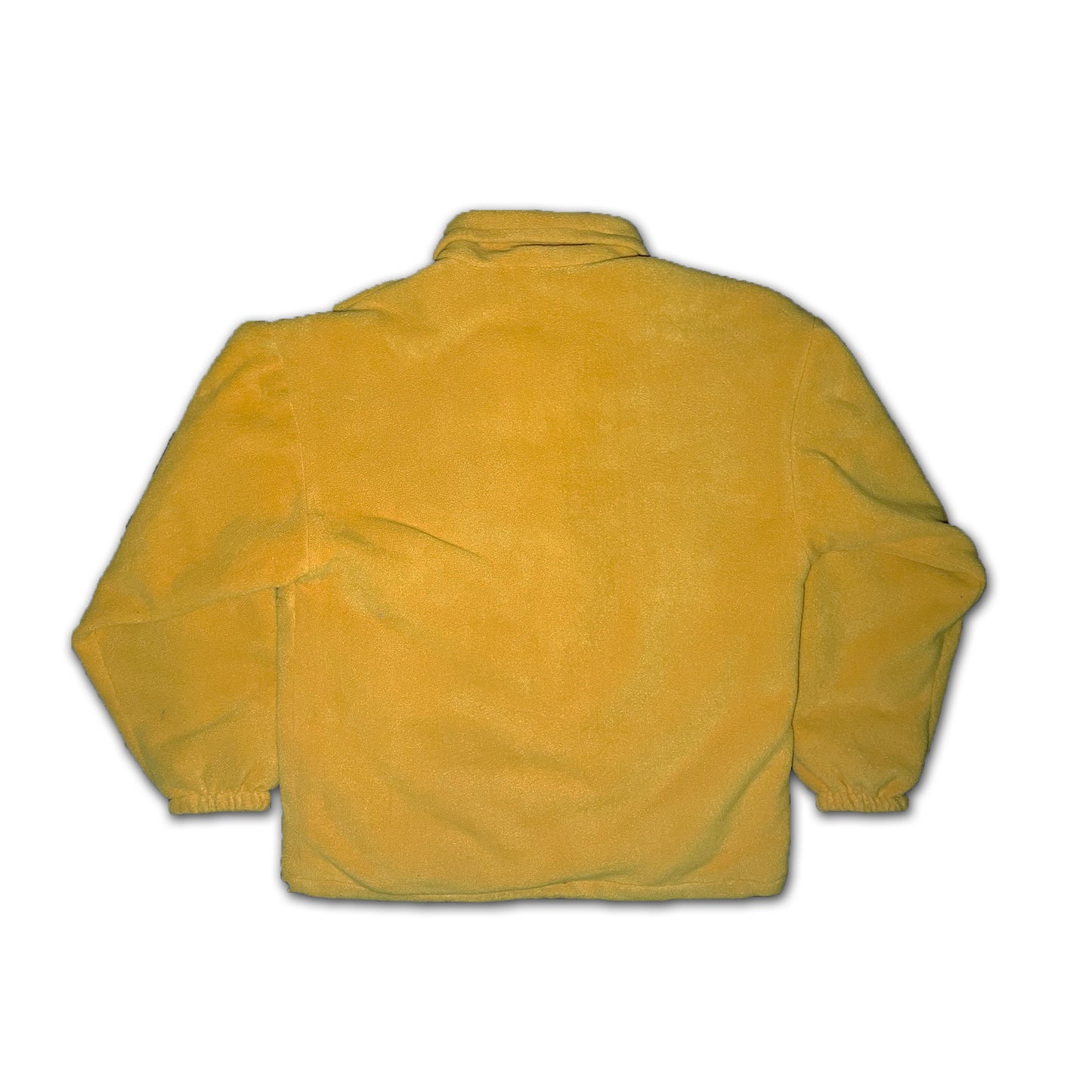 Custard Reclaimed Yellow Full-Zip Chunky Fleece | Size Medium