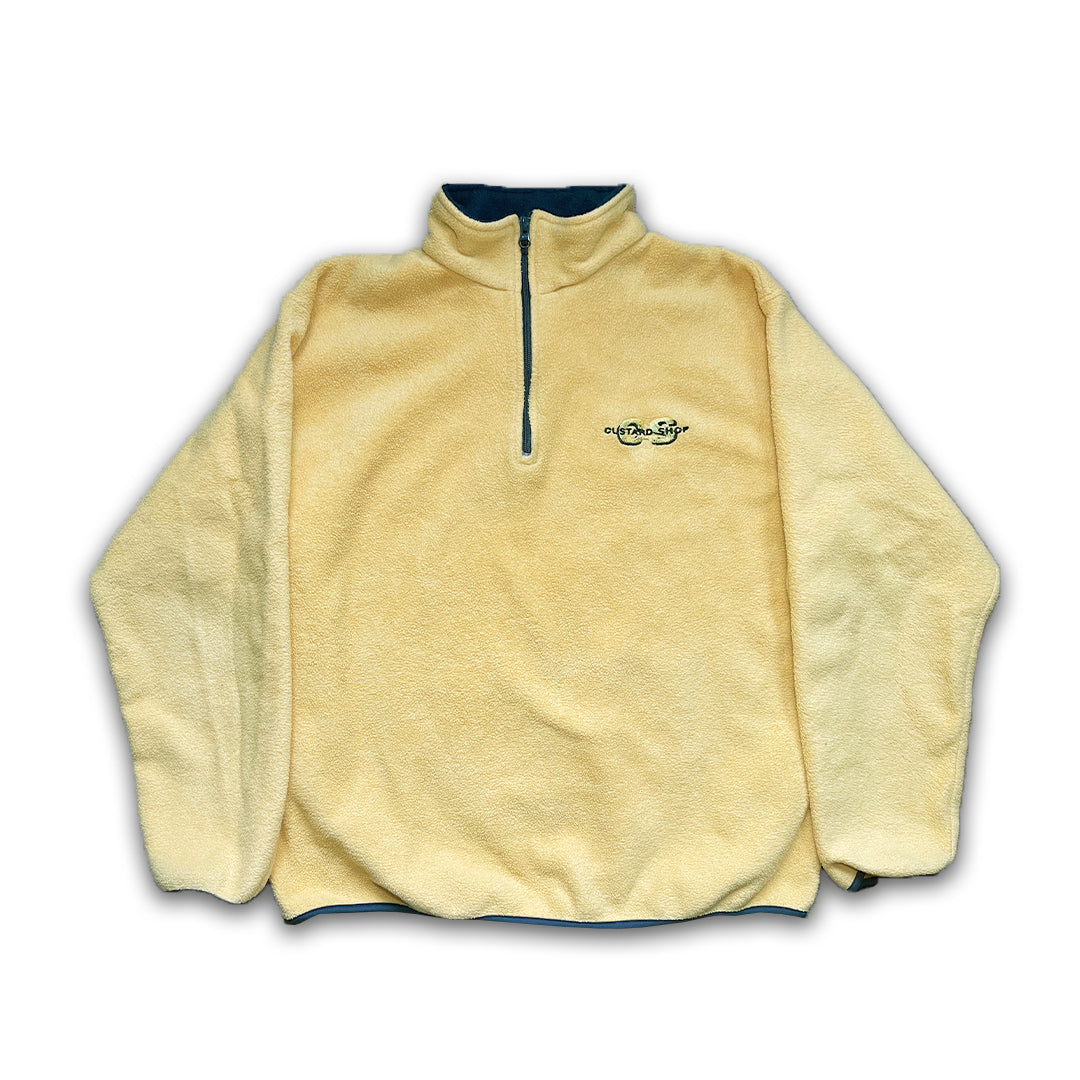 Custard Reclaimed Yellow 1/4 Zip Fleece | Size Medium