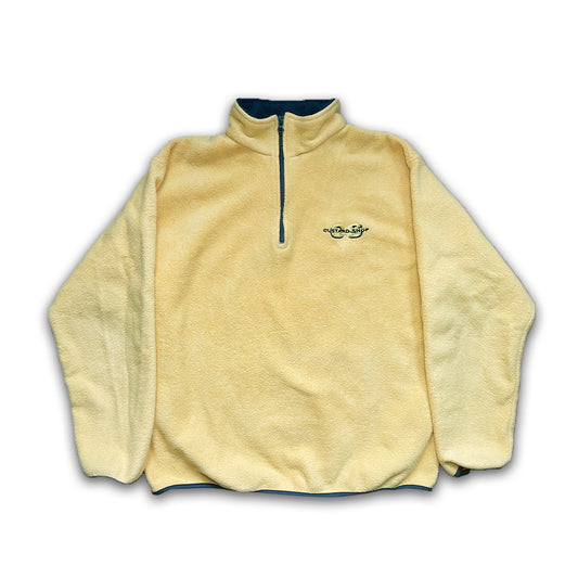 Custard Reclaimed Yellow 1/4 Zip Fleece | Size Medium