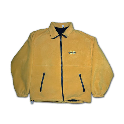 Custard Reclaimed Yellow Full-Zip Chunky Fleece | Size Medium